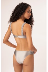 Biquíni Meia Taça Retrô Satin Skin Silver Gray