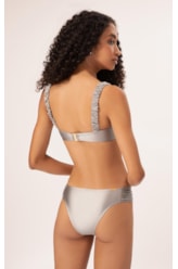 Biquíni Meia Taça Retrô Satin Skin Silver Gray
