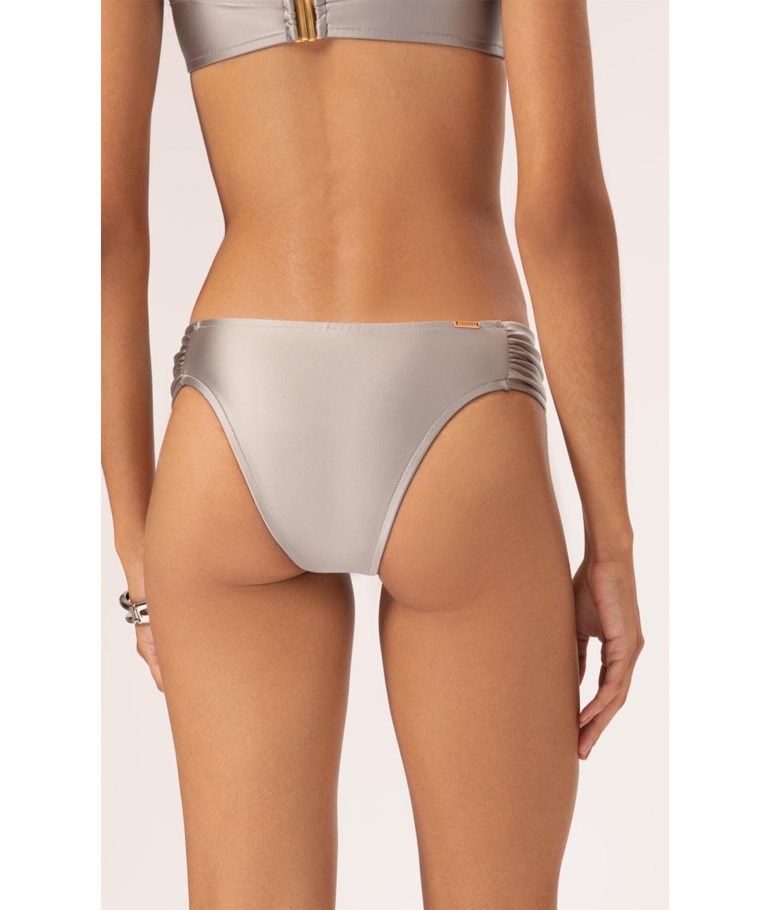 Biquíni Meia Taça Retrô Satin Skin Silver Gray