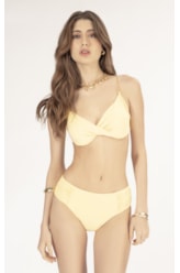 BIQUÍNI MEIA TAÇA TRANSPASSADO COMFORT FLUID AMARELO MANTEIGA