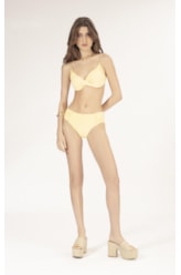 BIQUÍNI MEIA TAÇA TRANSPASSADO COMFORT FLUID AMARELO MANTEIGA