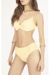 BIQUÍNI MEIA TAÇA TRANSPASSADO COMFORT FLUID AMARELO MANTEIGA