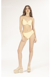 BIQUÍNI MEIA TAÇA TRANSPASSADO COMFORT FLUID AMARELO MANTEIGA