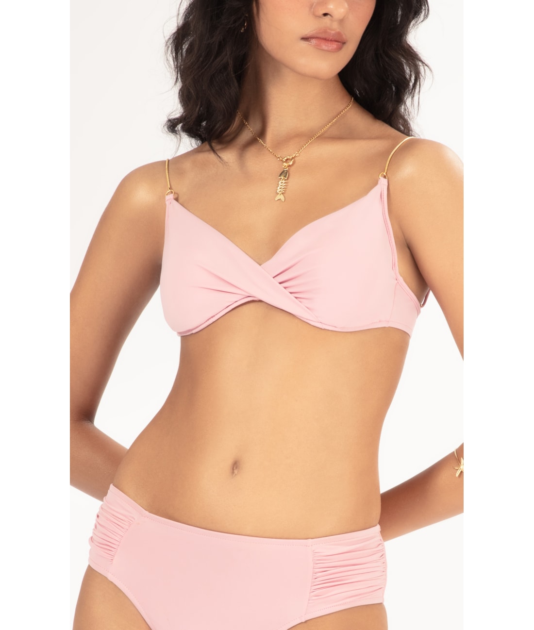 BIQUÍNI MEIA TAÇA TRANSPASSADO COMFORT FLUID ROSA