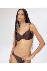 Biquíni Meia Taça Transpassado Comfort Sunset Marrom
