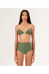 Biquíni Meia Taça Viés Breeze Verde Militar