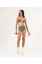 Biquíni Meia Taça Viés Breeze Verde Militar