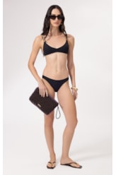 Biquíni Regata Canelado Flow Preto