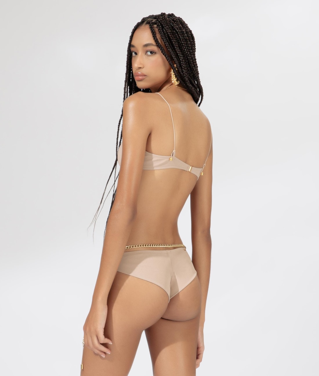 Biquíni Regata Canelado Pacific Bege