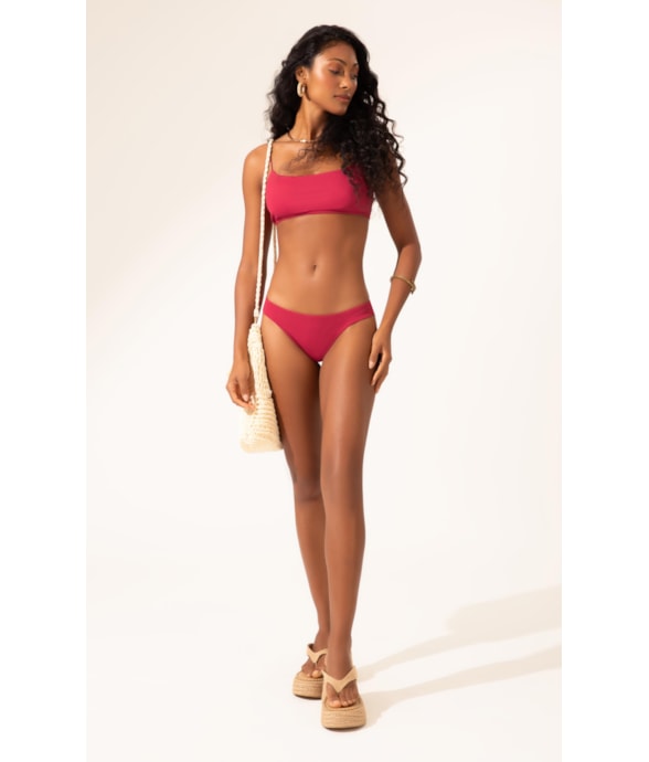 Biquíni Regata Canelado Pacific Cereja