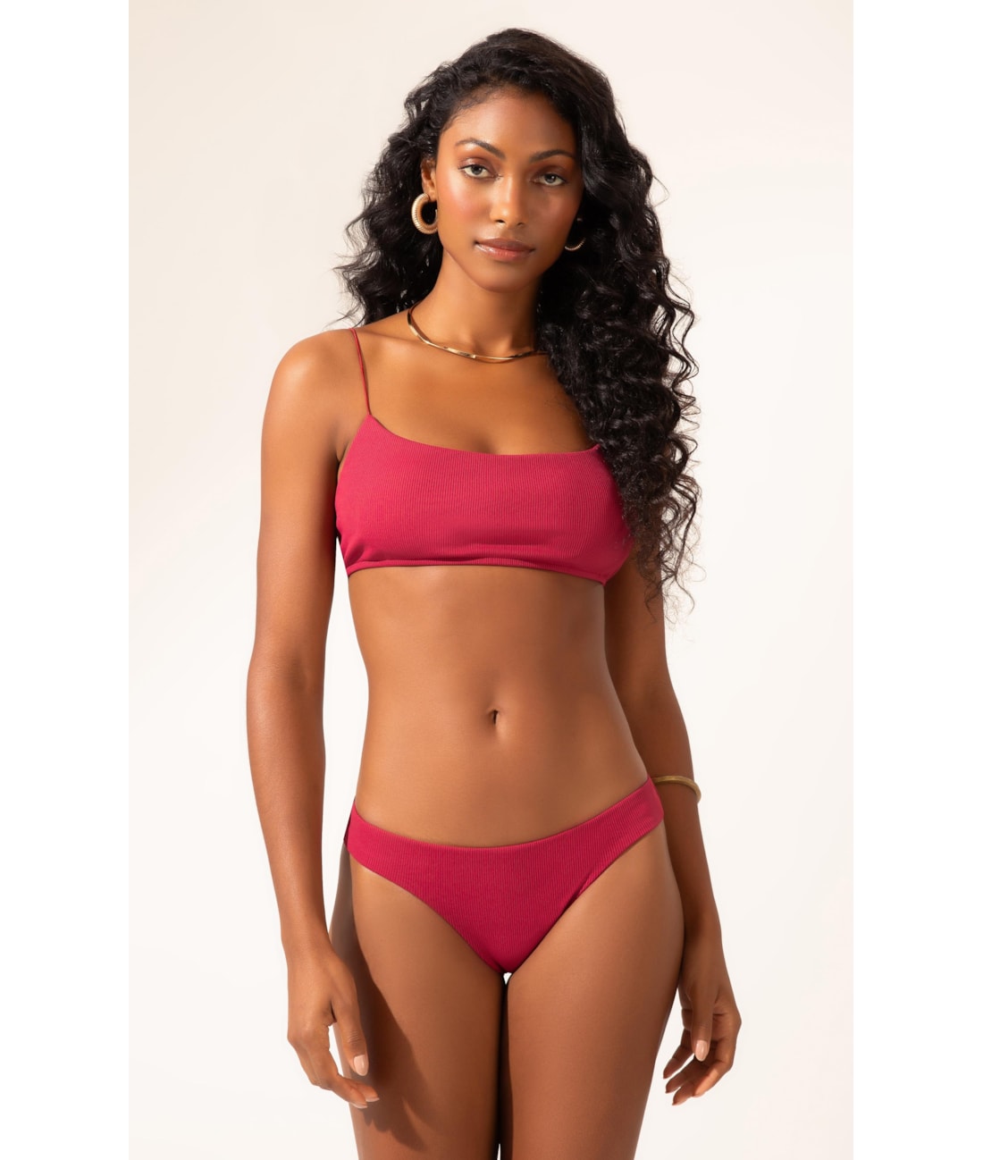 Biquíni Regata Canelado Pacific Cereja