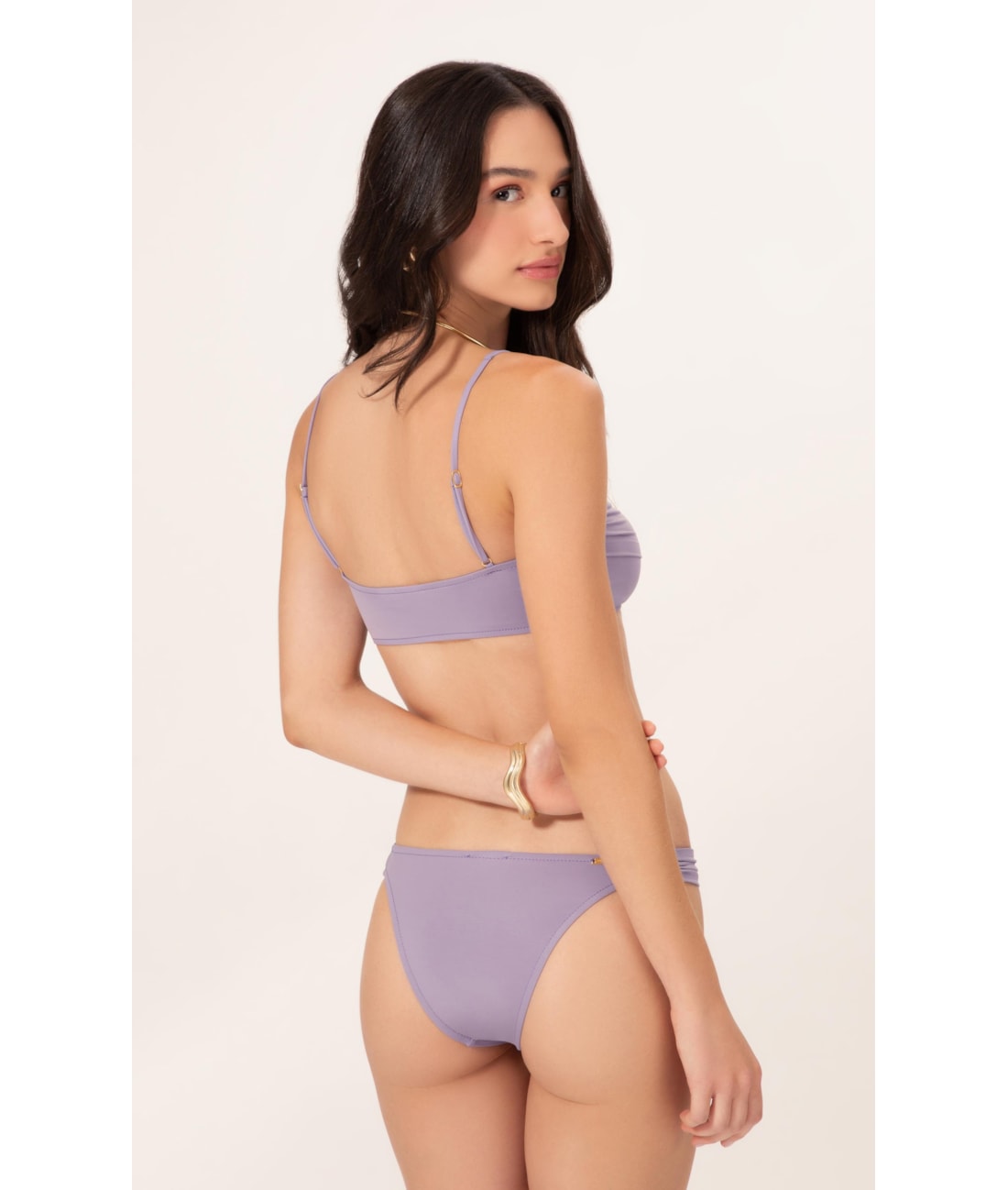 Biquíni Regata Franzido Draping Lilás
