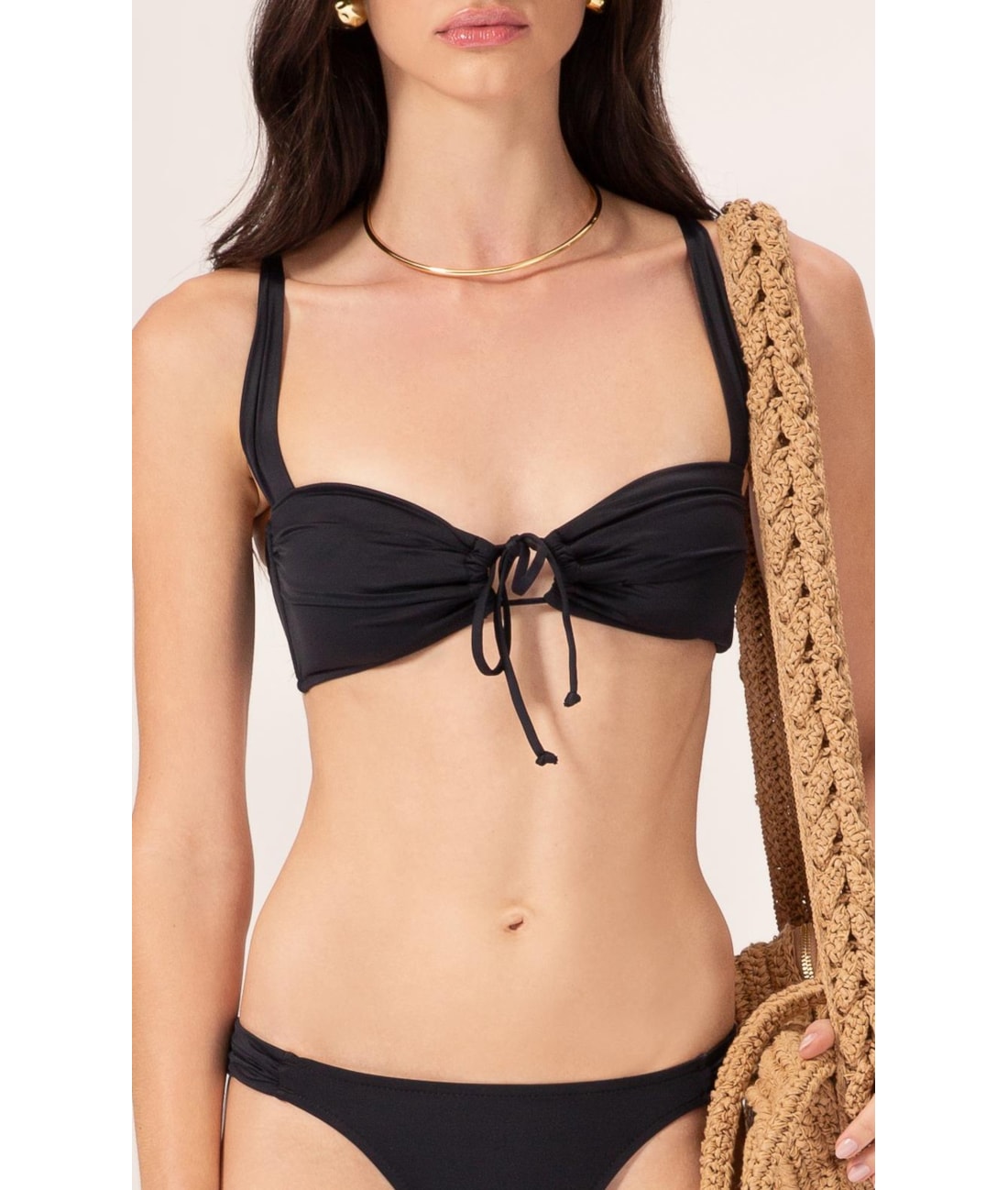 Biquíni Regata Franzido Draping Preto