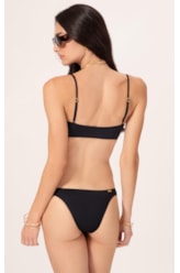 Biquíni Regata Franzido Draping Preto