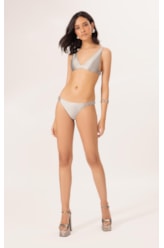 Biquíni Regata Franzido Satin Skin Silver Gray