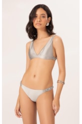 Biquíni Regata Franzido Satin Skin Silver Gray