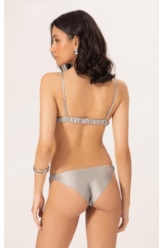 Biquíni Regata Franzido Satin Skin Silver Gray
