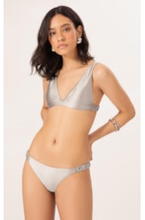 Biquíni Regata Franzido Satin Skin Silver Gray