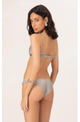 Biquíni Regata Franzido Satin Skin Silver Gray