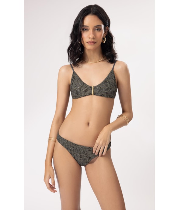 Biquíni Regata Passador Rendado Lux Gráfite