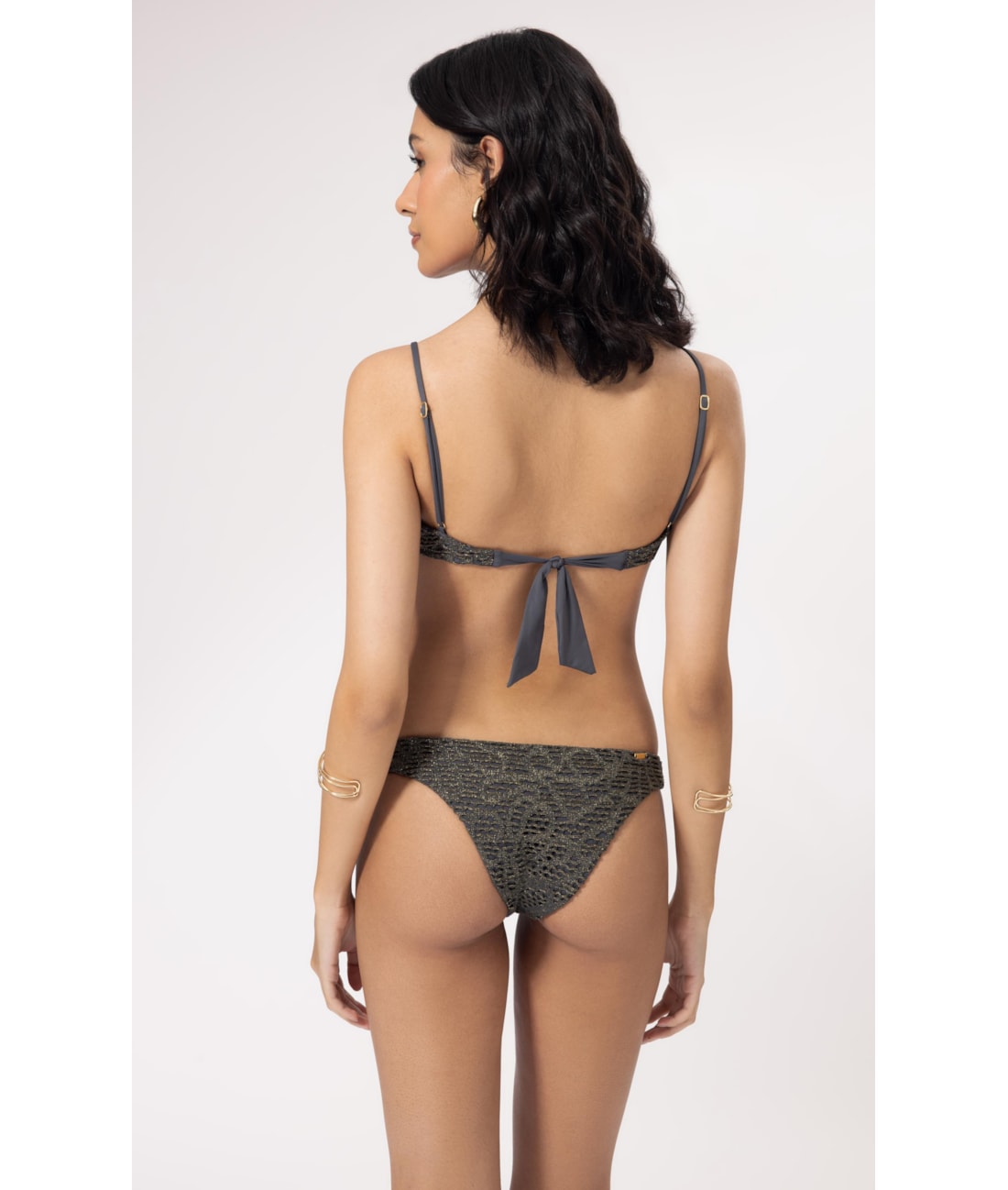 Biquíni Regata Passador Rendado Lux Gráfite