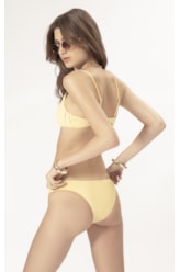 BIQUÍNI RETO FRANZIDO FLUID  AMARELO MANTEIGA