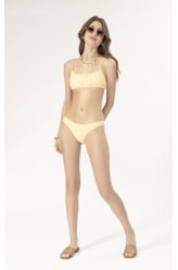 BIQUÍNI RETO FRANZIDO FLUID AMARELO MANTEIGA