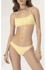 BIQUÍNI RETO FRANZIDO FLUID AMARELO MANTEIGA