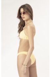 BIQUÍNI RETO FRANZIDO FLUID  AMARELO MANTEIGA