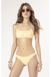 BIQUÍNI RETO FRANZIDO FLUID AMARELO MANTEIGA