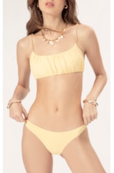 BIQUÍNI RETO FRANZIDO FLUID AMARELO MANTEIGA
