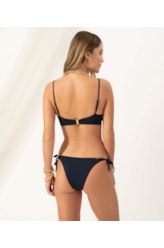 Biquíni Reto Recorte V Bobby Dark Navy