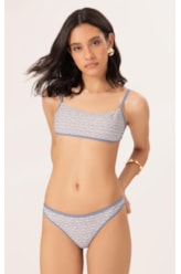 Biquíni Reto Viés Versi Azul Jeans Mescla
