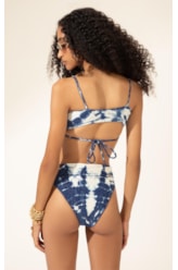 Biquíni Tiras Tie Dye Azul