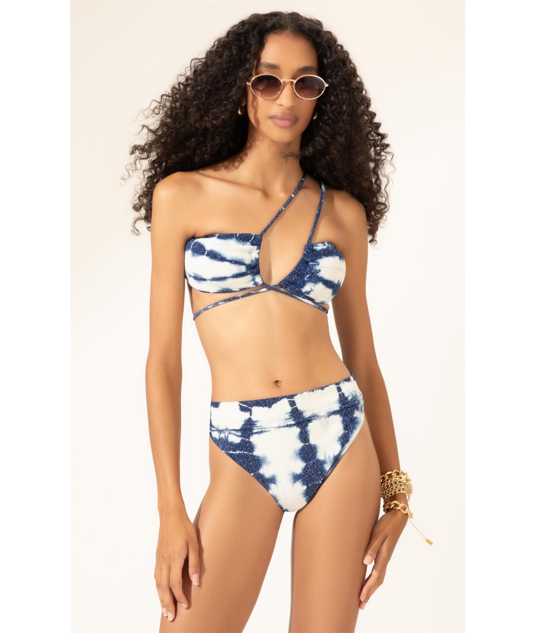 Biquíni Tiras Tie Dye Azul
