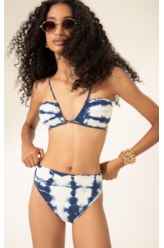 Biquíni Tiras Tie Dye Azul
