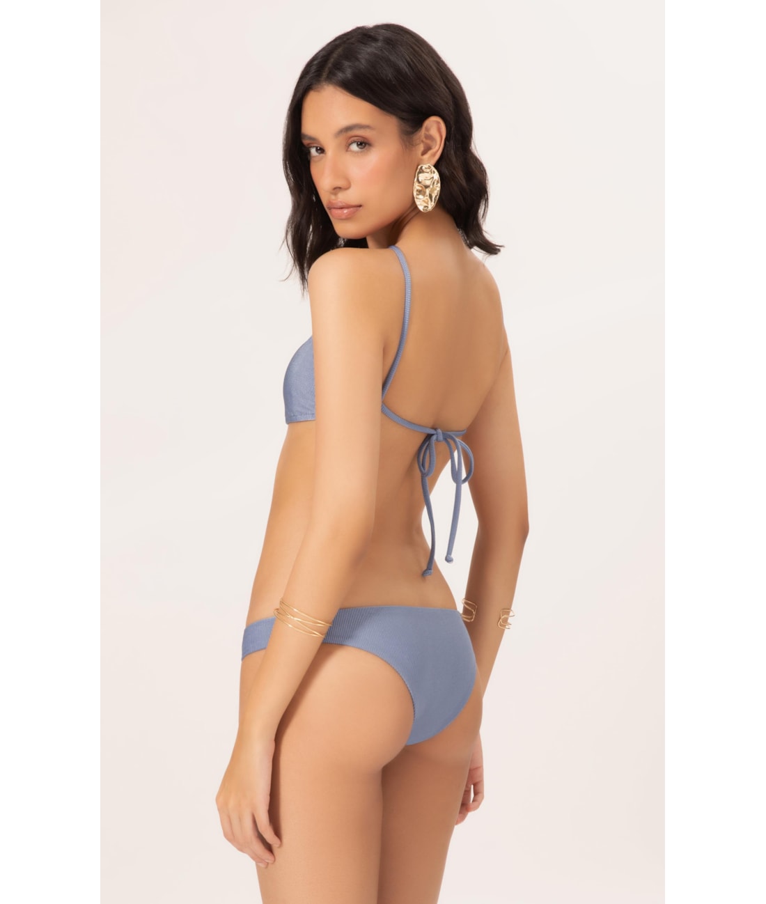 Biquiní Top Frente Única Magic Azul Seco