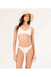 Biquíni Top Regata Novo Viés Madras Off White
