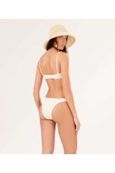 Biquíni Top Regata Novo Viés Madras Off White