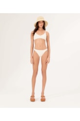Biquíni Top Regata Novo Viés Madras Off White