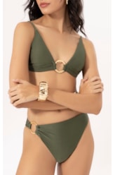 BIQUÍNI TRIÂNGULO FIXO BEL AIR VERDE MILITAR