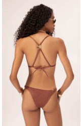 Biquíni Triângulo Longo Nuage Marrrom