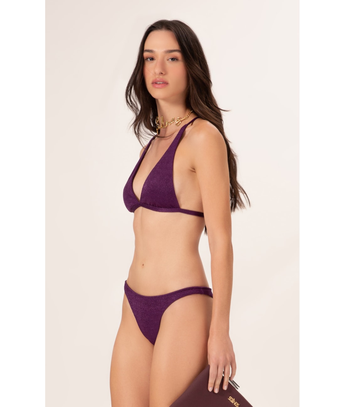 Biquíni Triângulo Longo Nuage Roxo