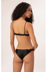 Biquíni Triângulo Longo Satin Skin Preto