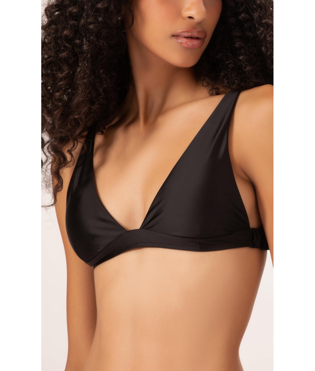 Biquíni Triângulo Longo Satin Skin Preto