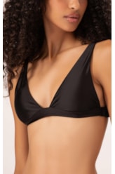 Biquíni Triângulo Longo Satin Skin Preto