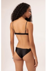 Biquíni Triângulo Longo Satin Skin Preto