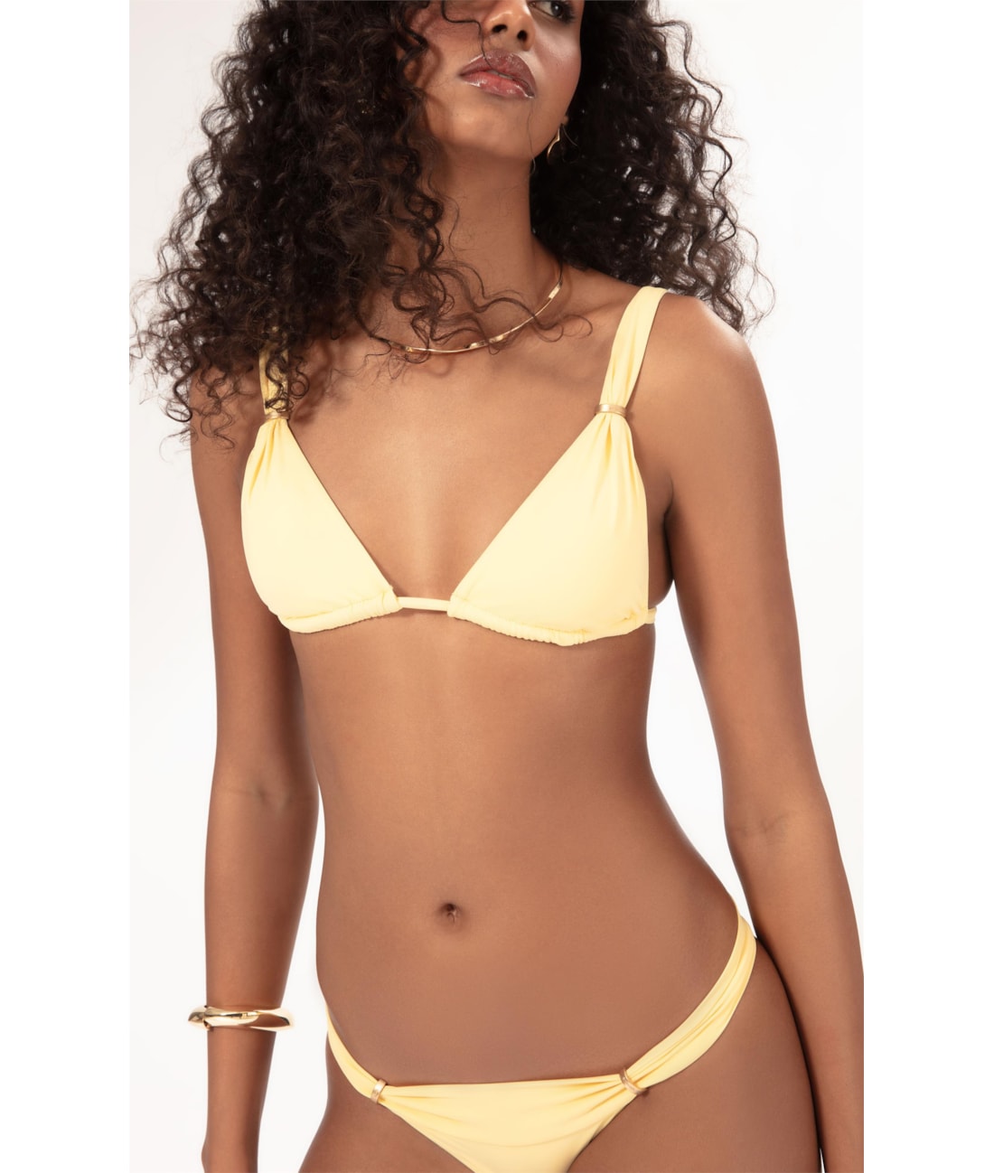 BIQUÍNI TRIÂNGULO PASSADOR FLUID AMARELO MANTEIGA