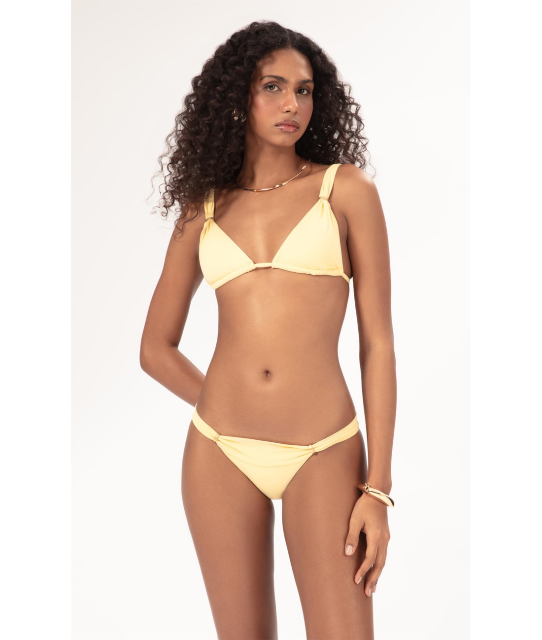 BIQUÍNI TRIÂNGULO PASSADOR FLUID AMARELO MANTEIGA