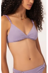 Biquíni Triângulo Transpassado Draping Lilás